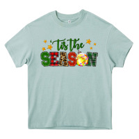 'tis The Season Softball Christmas Heavy Core Tee | Teevron