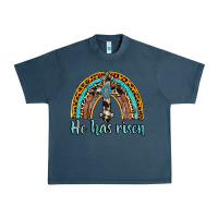 Midnight Navy he has risen rainbow Urban Heavy Tee - AdoDesignShop