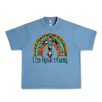 Pebble Blue he has risen rainbow Urban Heavy Tee - AdoDesignShop