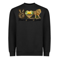 Black peace love lions Heavyweight Sweatshirt - LillyAllenDesigns