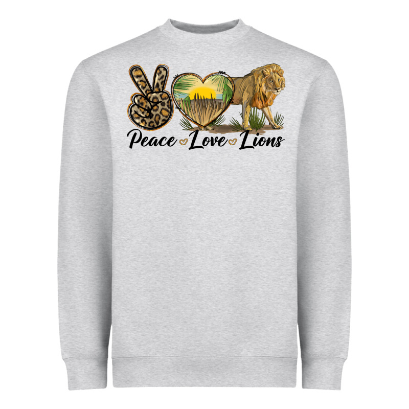 Peace Love Lions Heavyweight Sweatshirt by LillyAllenDesigns | Teevron