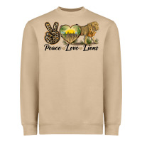 Mushroom peace love lions Heavyweight Sweatshirt - LillyAllenDesigns