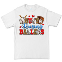 White busy raising ballers baseball Premium Tee - Zillion Design Studio