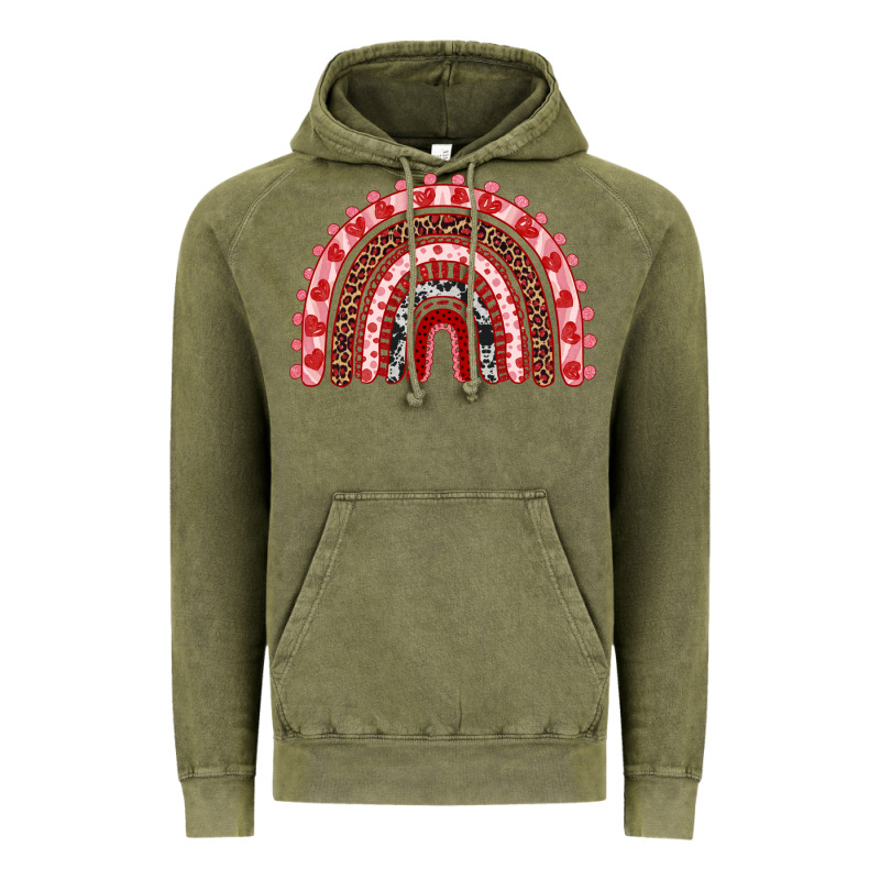 Valentines Day Rainbow Vintage Hoodie by RanaPortraitStore | Teevron