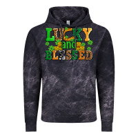 Cloud Black lucky and blessed with coins and shamrocks Vintage Hoodie - AdoDesignShop