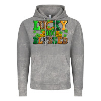Cloud Rock lucky and blessed with coins and shamrocks Vintage Hoodie - AdoDesignShop