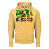 Lucky And Blessed With Coins And Shamrocks Vintage Hoodie | Teevron