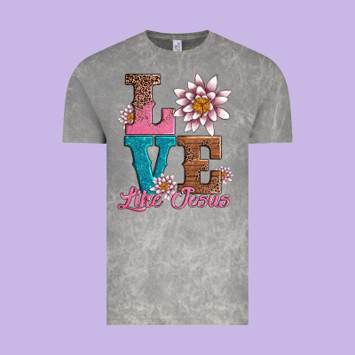 Valentines Day Love Like Jesus Vintage Tee Designed By Adodesignshop