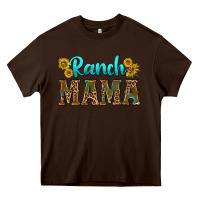Chocolate Brown ranch mama Heavy Core Tee - texasbilliewilder
