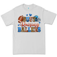 Dove Grey busy raising ballers american football Premium Tee - Zillion Design Studio