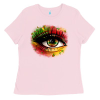 Bubblegum Pink juneteenth eye Ladies Tee - Zillion Design Studio