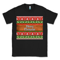 Black merry christmas knitted reindeer pattern Classic Tee - Jasminsmagicworld