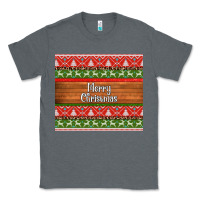 Charcoal Heather merry christmas knitted reindeer pattern Classic Tee - Jasminsmagicworld