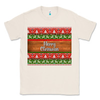 Natural merry christmas knitted reindeer pattern Classic Tee - Jasminsmagicworld