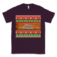 Plum merry christmas knitted reindeer pattern Classic Tee - Jasminsmagicworld