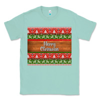 Seafoam merry christmas knitted reindeer pattern Classic Tee - Jasminsmagicworld