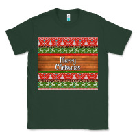 Sports Green merry christmas knitted reindeer pattern Classic Tee - Jasminsmagicworld