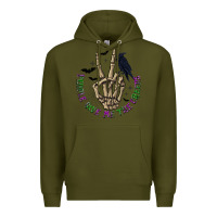 Army Green People Give Me The Creeps Premium Hoodie - texasbilliewilder