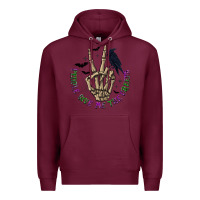 Burgundy People Give Me The Creeps Premium Hoodie - texasbilliewilder
