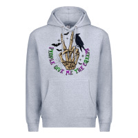Heather Grey People Give Me The Creeps Premium Hoodie - texasbilliewilder