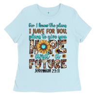 Baby Blue for i know the plans i have for you plans to give you hope and a futur Ladies Tee - JahusDesignShop