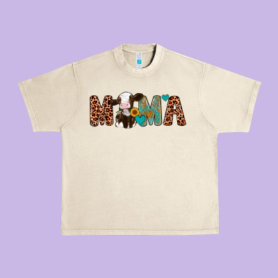 Mama Holstein Cow Urban Heavy Tee Designed By Artiststas