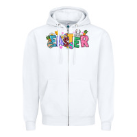 White Easter Zipper Hoodie - NancyCooperArtShop