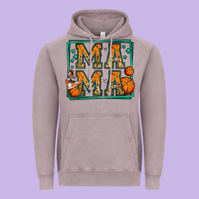 Basketball Mama Vintage Hoodie Designed By Jasminsmagicworld