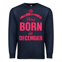 Navy LEGENDS ARE BORN İN DECEMBER Premium Sweatshirt - Bettercallsaul
