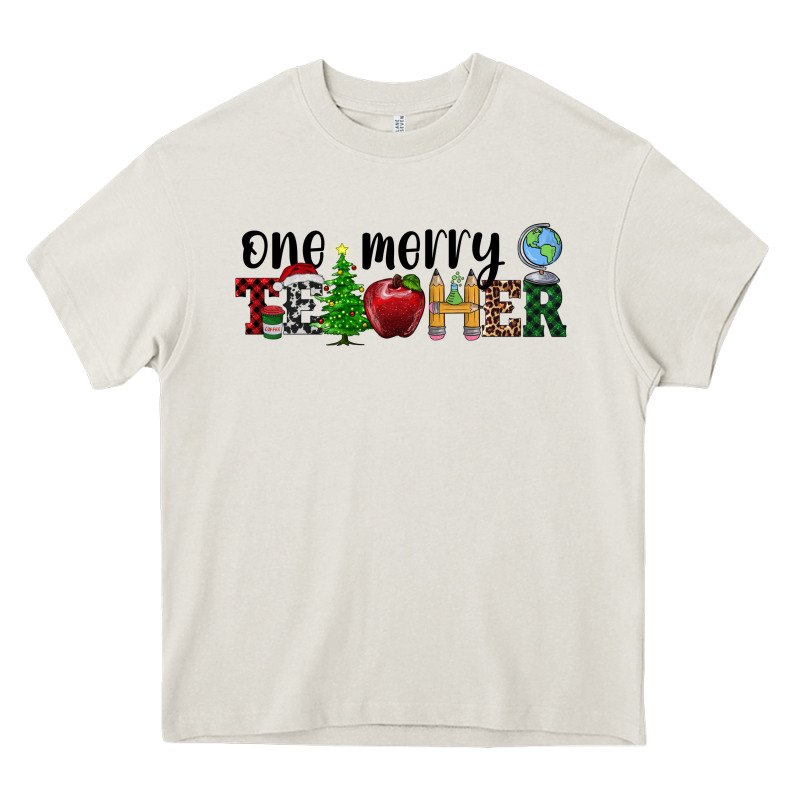 One Merry Teacher Heavy Core Tee by RanaPortraitStore | Teevron
