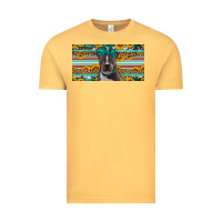 Vintage Mustard pittbull license plate Vintage Tee - Artiststas