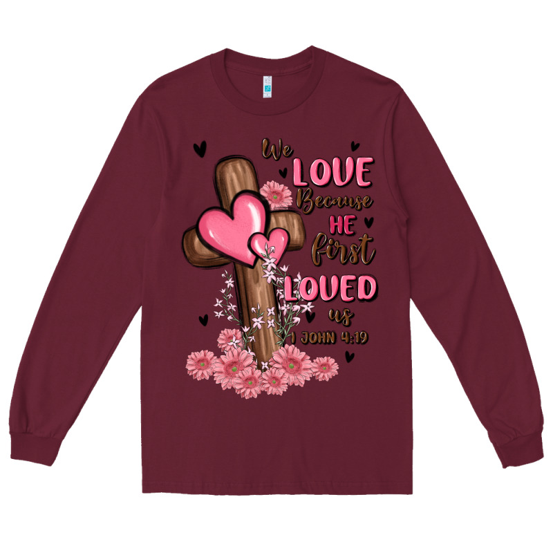 Valentine Cross Long Sleeve Tee by MaliasSmallBusiness | Teevron