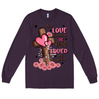 Plum valentine cross Long Sleeve Tee - MaliasSmallBusiness