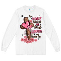 White valentine cross Long Sleeve Tee - MaliasSmallBusiness