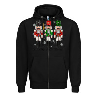 Black Nuts About Christmas Zipper Hoodie - MaliasSmallBusiness