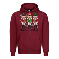 Burgundy Nuts About Christmas Zipper Hoodie - MaliasSmallBusiness