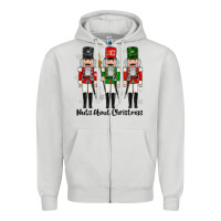 Dove Grey Nuts About Christmas Zipper Hoodie - MaliasSmallBusiness