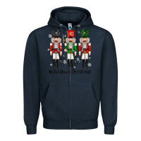 Navy Nuts About Christmas Zipper Hoodie - MaliasSmallBusiness