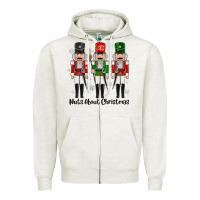 Oatmeal Heather Nuts About Christmas Zipper Hoodie - MaliasSmallBusiness