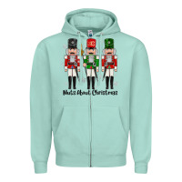 Seafoam Nuts About Christmas Zipper Hoodie - MaliasSmallBusiness