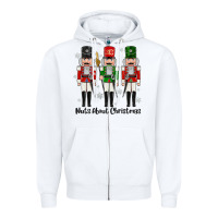 White Nuts About Christmas Zipper Hoodie - MaliasSmallBusiness