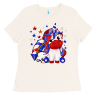 Bone 4th of july american unicorn Ladies Tee - texasbilliewilder