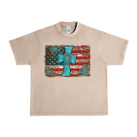French Oak flag and turquoise cross Urban Heavy Tee - AdoDesignShop