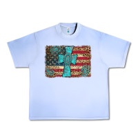 Grape Ice flag and turquoise cross Urban Heavy Tee - AdoDesignShop