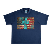 Navy flag and turquoise cross Urban Heavy Tee - AdoDesignShop