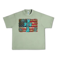 Oil Green flag and turquoise cross Urban Heavy Tee - AdoDesignShop