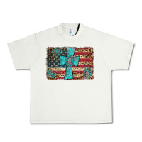 Pistachio flag and turquoise cross Urban Heavy Tee - AdoDesignShop