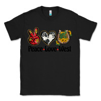 Black peace love west Classic Tee - BarkalooDesign
