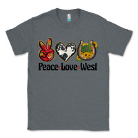 Charcoal Heather peace love west Classic Tee - BarkalooDesign