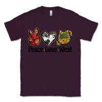 Plum peace love west Classic Tee - BarkalooDesign